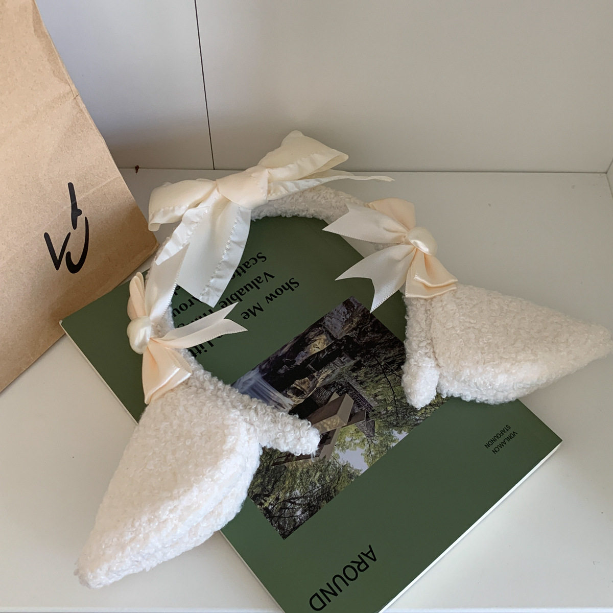 可爱小羊发箍毛绒蝴蝶结羊耳头箍少女洗脸发饰化妆敷面膜专用头饰-阿里巴巴