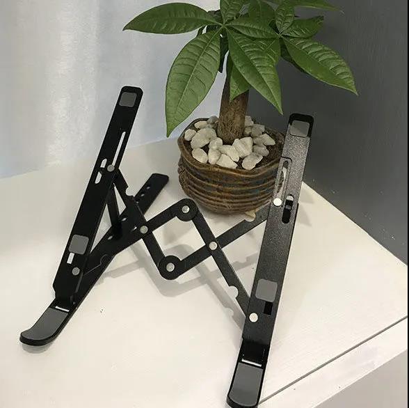 Laptop bracket desktop elevates aluminum alloy radiator portable adjustment hand lift base