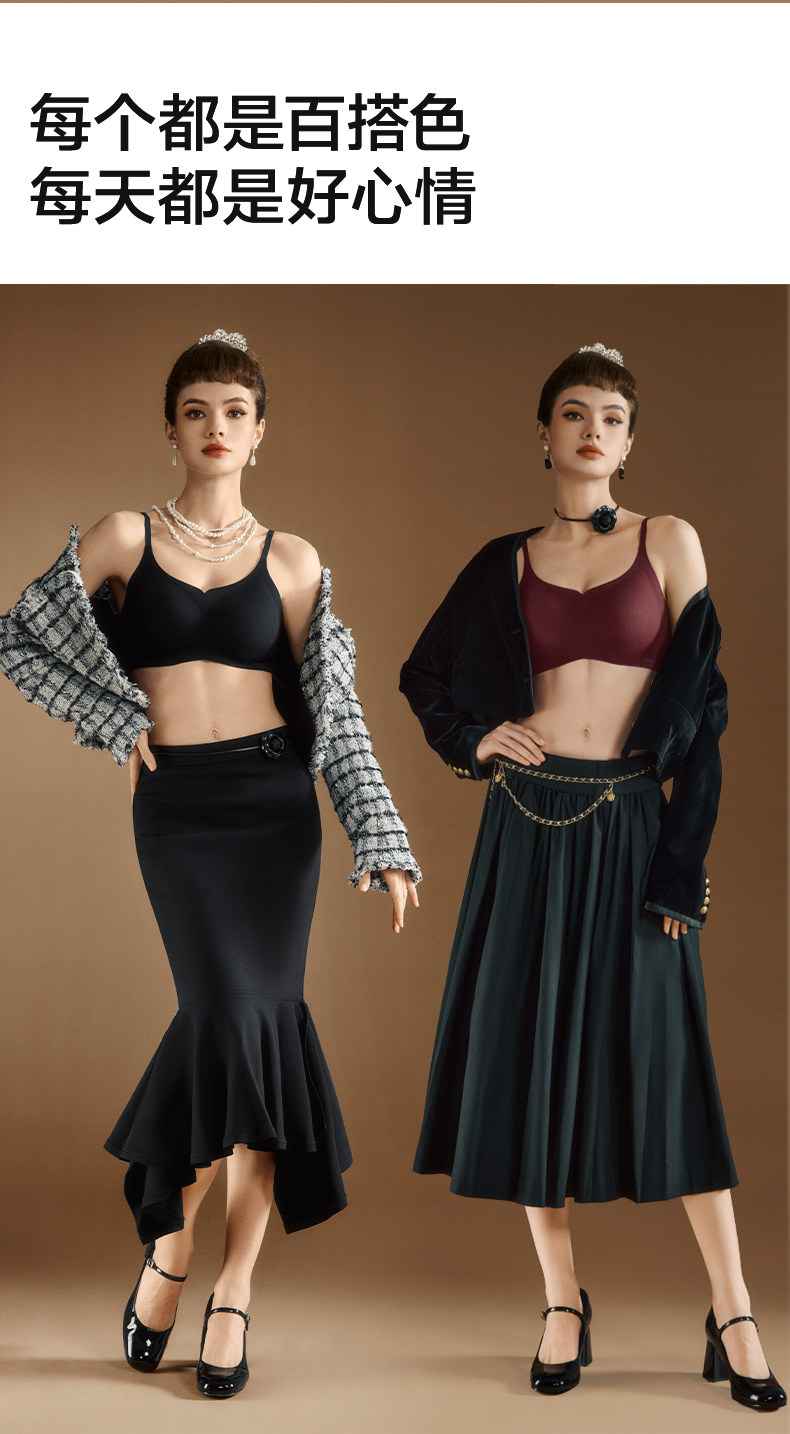 【中国直邮】 草本初色 2025新款内衣 无痕美背聚拢支撑收副乳10A抑菌文胸 暖冬白 M (建议80-105斤)