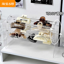 Grab clip to store hair accessories shark clip rotating storage rack desktop clip storage organizer bag jewelry storage artifact