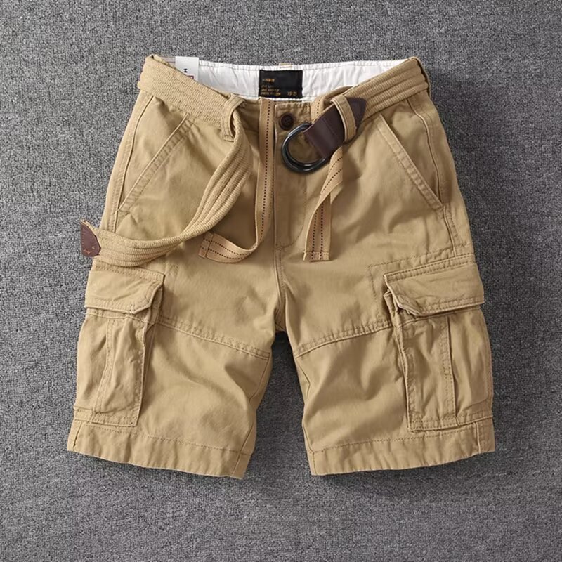 Japanese Retro Workwear Style Multi-Pocket Shorts for Men, Summer Loose Straight-Leg Five-Point Pants, Casual Heavy-Duty Work Pants Japanese Retro Workwear Style Multi-Pocket Shorts for Men, Summer Loose Straight-Leg Five-Point Pants, Casual Heavy-Duty Work Pants