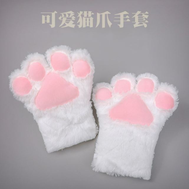 Net Red Cat Claws Cute Plush Cosplay Cartoon Cute Performance Cat Palm Prop Days Lolita Gloves