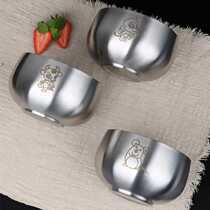 316 stainless steel bowl childrens bowl anti-fall and anti-scalding household eating soup bowl baby bowl spoon set zodiac tableware
