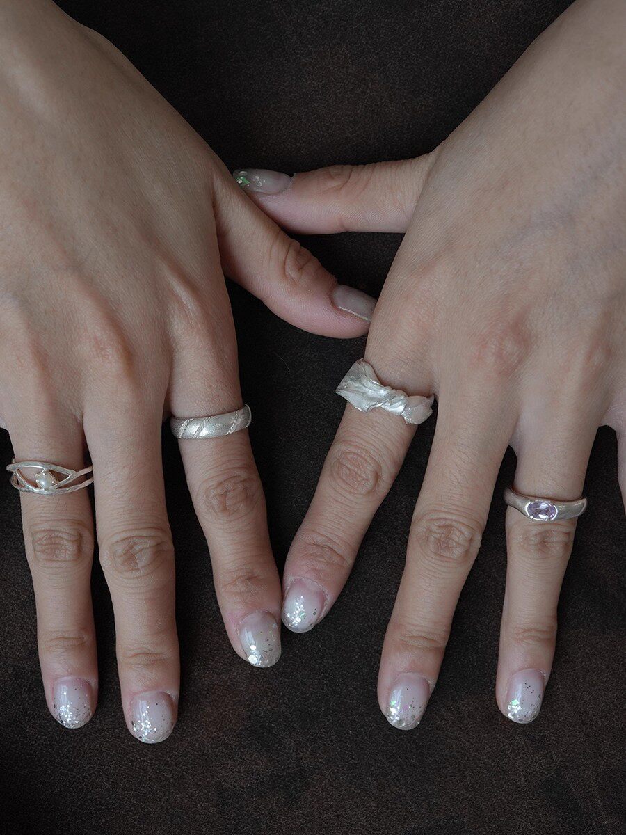 Silk Satin Twisted Open Ring Vintage Designer Ring Jewelry_voghion.com