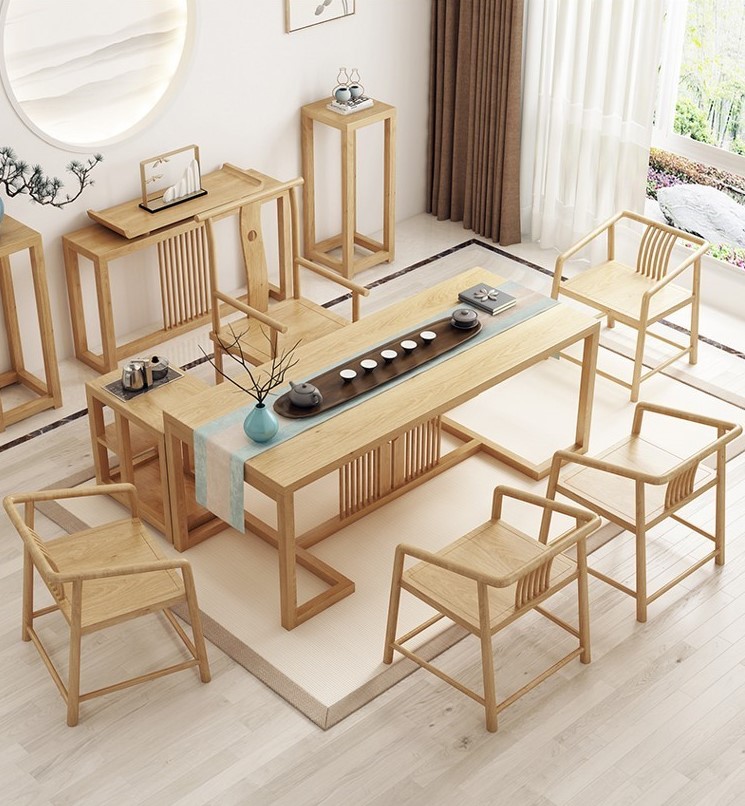 Zen Merongfu Tea Several Tea Tea Table New Chinese Solid Wood Tea Table Chair Home Drinking Tea Table And Chairs Tea Set Group
