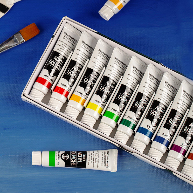 Japanese TURNER Turner 12 18 18 Color 24 Color and series Traditional ancient color propylene Water powder Opaque Water-Taobao