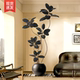 Black Diamond Rubber Tree Artificial Green Plant High-End Luxury Living Room Decor Large Floor-Standing Wabi-Sabi Style Bionic Fake Plant
