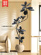 Black Diamond Rubber Tree Artificial Green Plant High-End Luxury Indoor Large Potted Plant Living Room Faux Plant Floor Decoration