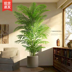 Artificial Green Plants, High-End Luxury Living Room Decoration, Floor-Standing Potted Plants, Fake Flower Trees, Indoor Artificial Plants, Areca Palm
