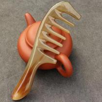 Large-toothed comb wide curly hair comb perm special massage comb hand-polished large coarse-toothed scalp meridian horn comb