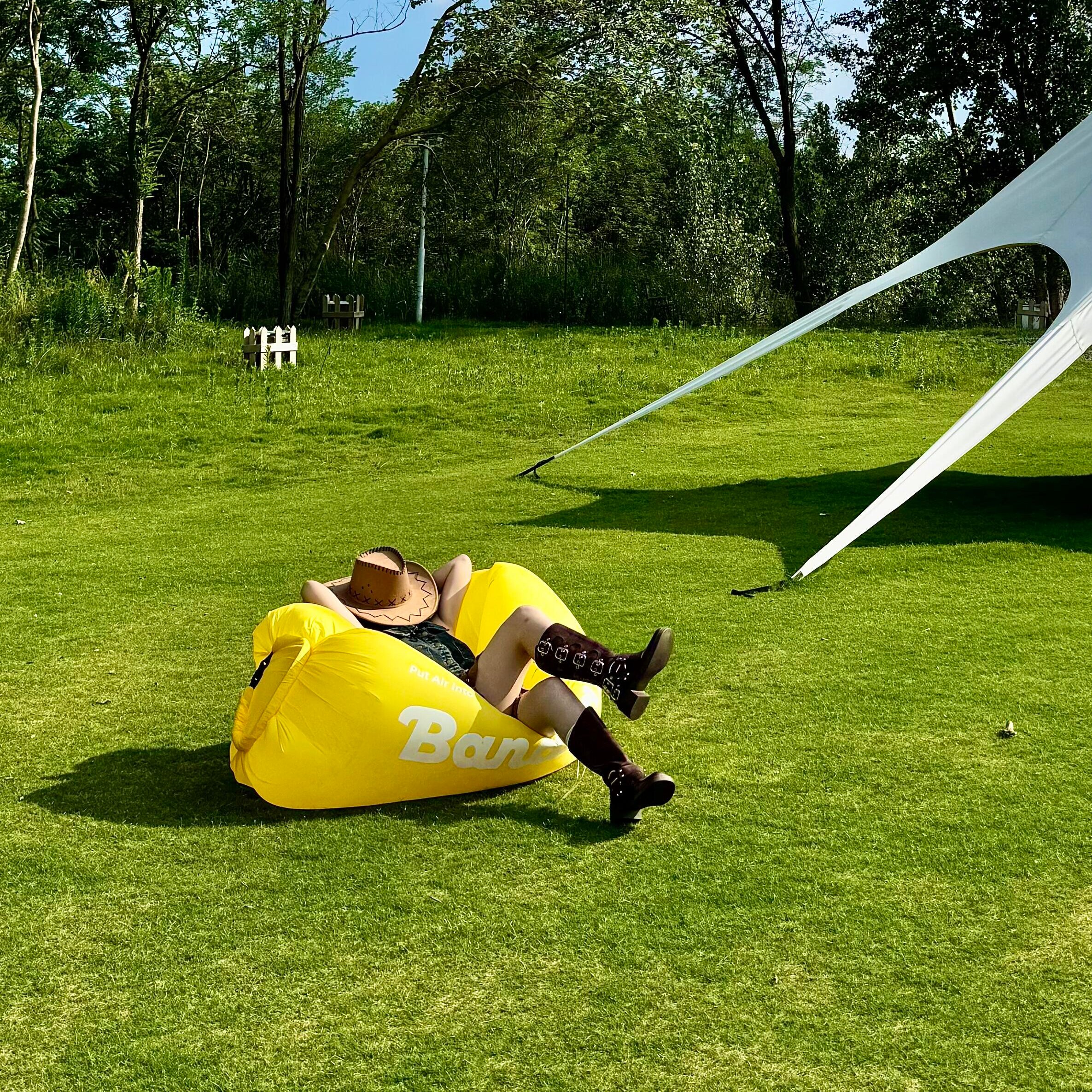 Детский музыкальный фестиваль на открытом воздухе, надувной диван для кемпинга, на котором можно лечь и поспать, портативный ленивый диван, утолщенный несущий пикник
