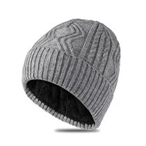 Men Women Winter Warm Hat Knitted Beanie with Fleece Lin