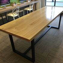 LOFT American country style Wrought iron dining table Full solid wood design desk Conference table Long table Office desk Computer table