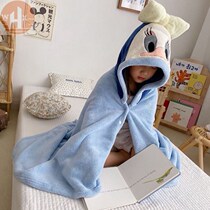 Baby bath towels in winter thick children special winter bathing warmth can be worn towel male girl CUHK girl