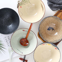 Ceramic pull bowl creative soup bowl large eating noodle bowl personally dedicated large bowl soup noodle bowl