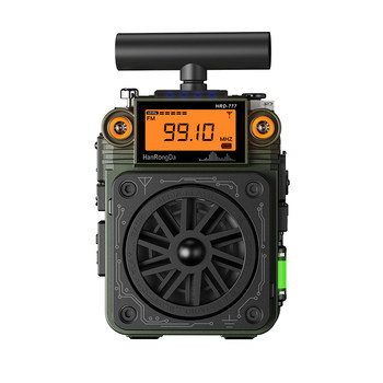 Hanrongda Hrd777 Portable Full-Band Radio with Card Slot, Bluetooth Speaker, Metal Body, Fidget Spinner
