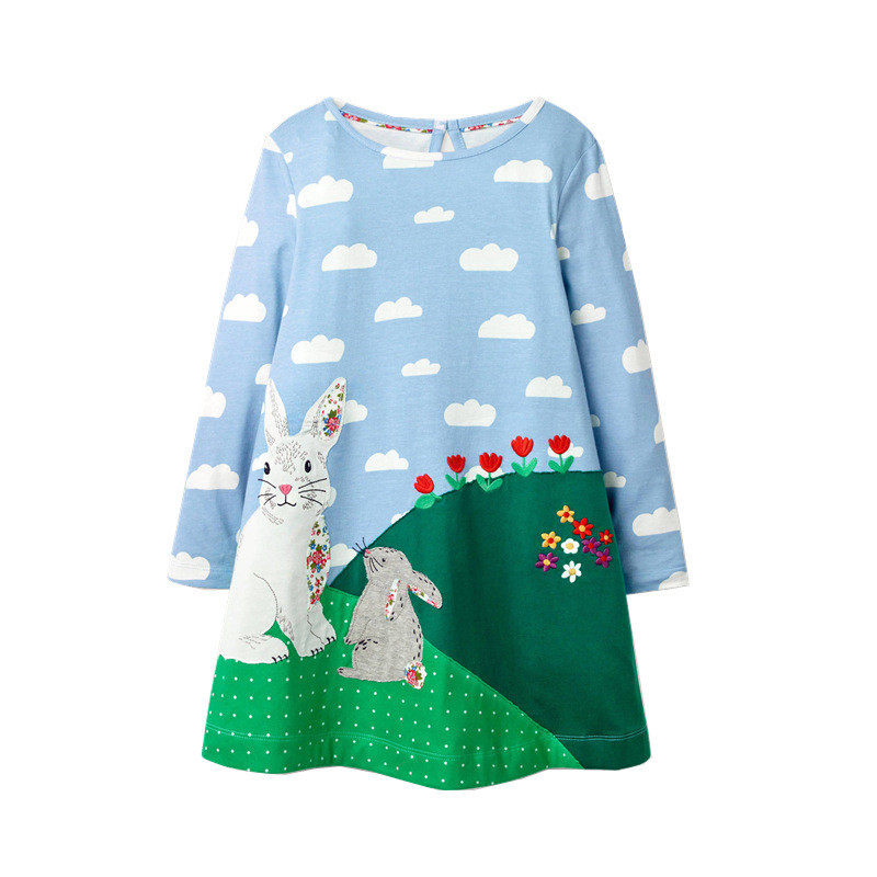 платье jumping meters long sleeve grey unicorn princess girls dress 0/3