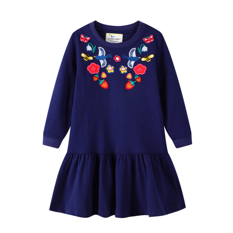 платье jumping meters long sleeve grey unicorn princess girls dress 0/3