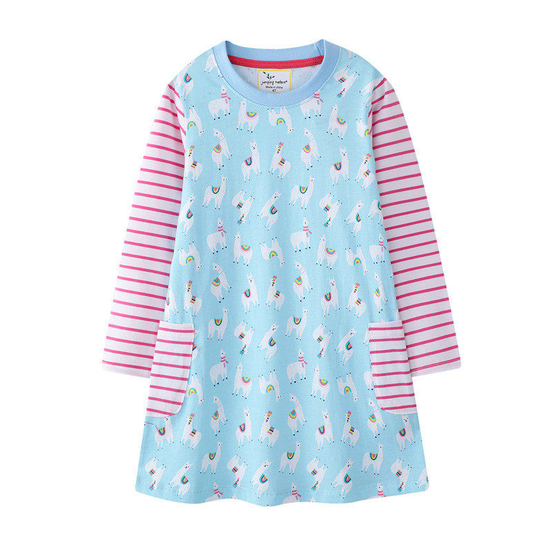 платье jumping meters long sleeve grey unicorn princess girls dress 0/3