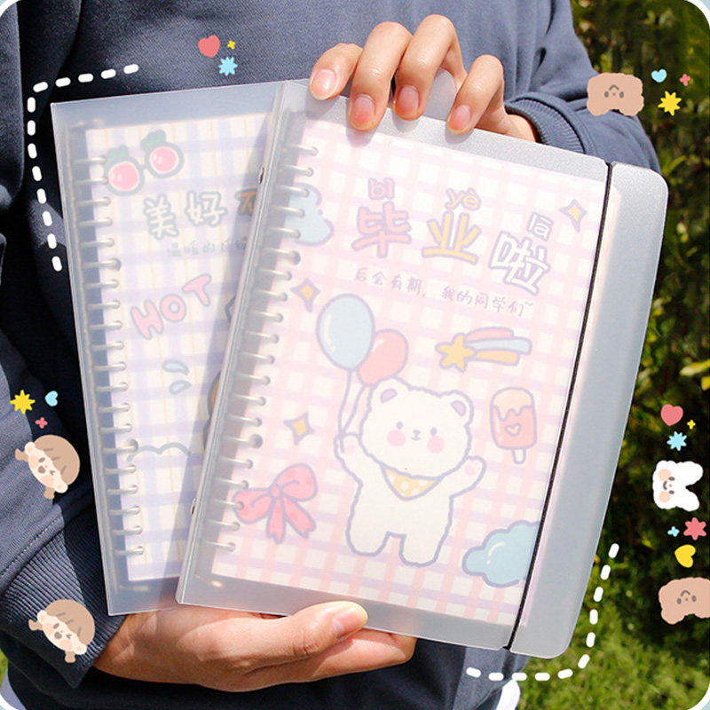 Graduation album primary school students sixth grade girls cute cartoon ins wind creative girl loose-leaf book graduation message book