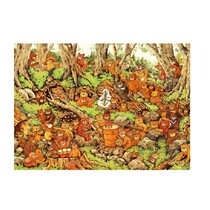 Spot Taiwan Imported Puzzle afu illustration log BIG Forest collection 500 pieces of cute cure cartoon