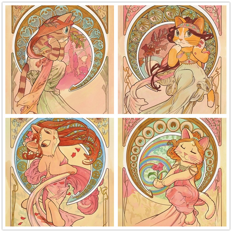 Taiwan imported paper puzzle Cat Gallery Mew - Summer Poetry and Dance Painting Music Unpressed Toys 300 pieces