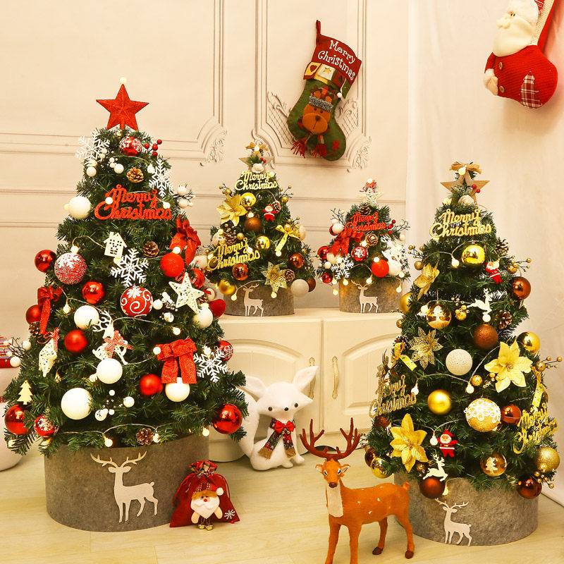 Christmas tree home 2022 new Christmas decorations small mini desktop decoration large layout ins style