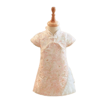 Chinese-style girls one-year-old crown dress baby girls national style babys cheongsam princess dress high-end western style summer