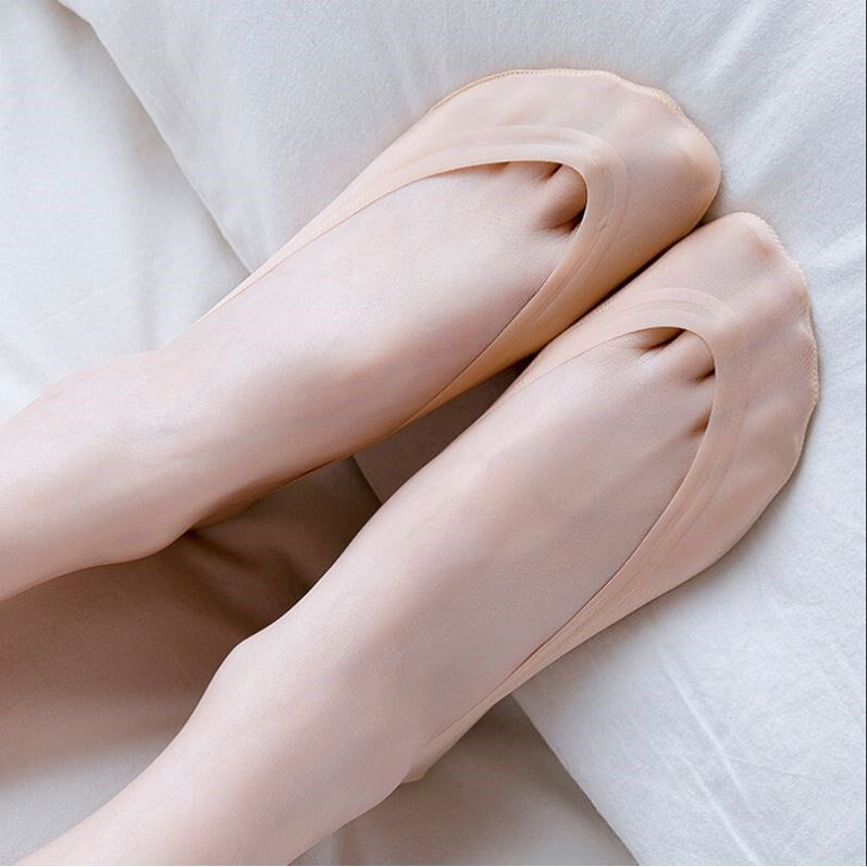 Sura Sox Children Han Edition New thinner Shallow Mouth Ice Silk Invisible Socks Women's Summer Stealth Socks Non-slip Lady Short Socks Summer