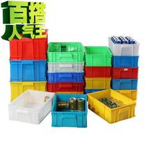 收纳周工业正方形中号e加厚转盒B箱工具红黄蓝绿白色塑.料箱螺丝