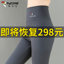 Woodpecker Shark Pants Womens Outer Wear 2023 New Autumn and Winter Thin Belly Controlling Butt Lifting Yoga Tight Bottoming Pants