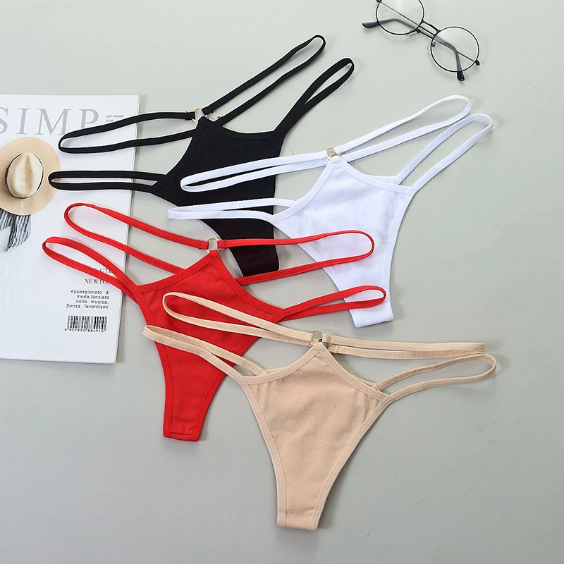 Горячая распродажа Sexy Women G-String нижнее белье из хлопка Low-Ris