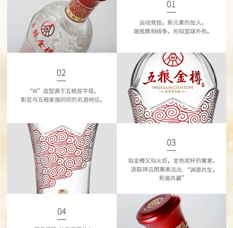 五粮金樽精品52度500ml*6