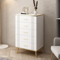 Slate chest of drawers solid wood drawer storage cabinet simple modern bedroom light luxury chest of drawers living room wall storage cabinet