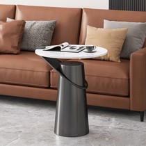 Light luxury slate side table modern living room coffee table balcony small round table sofa bedside table simple creative corner table