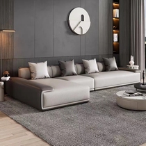 Style italien moderne minimaliste léger extravagant taille de famille pièce à vivre Straight défaut-style Princess Tech Cloth-free Latex Combined Sofa