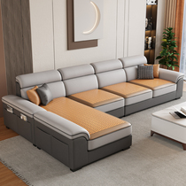 New cat scratch technology fabric sofa modern simple living room winter and summer dual use small apartment double-sided mat fabric sofa