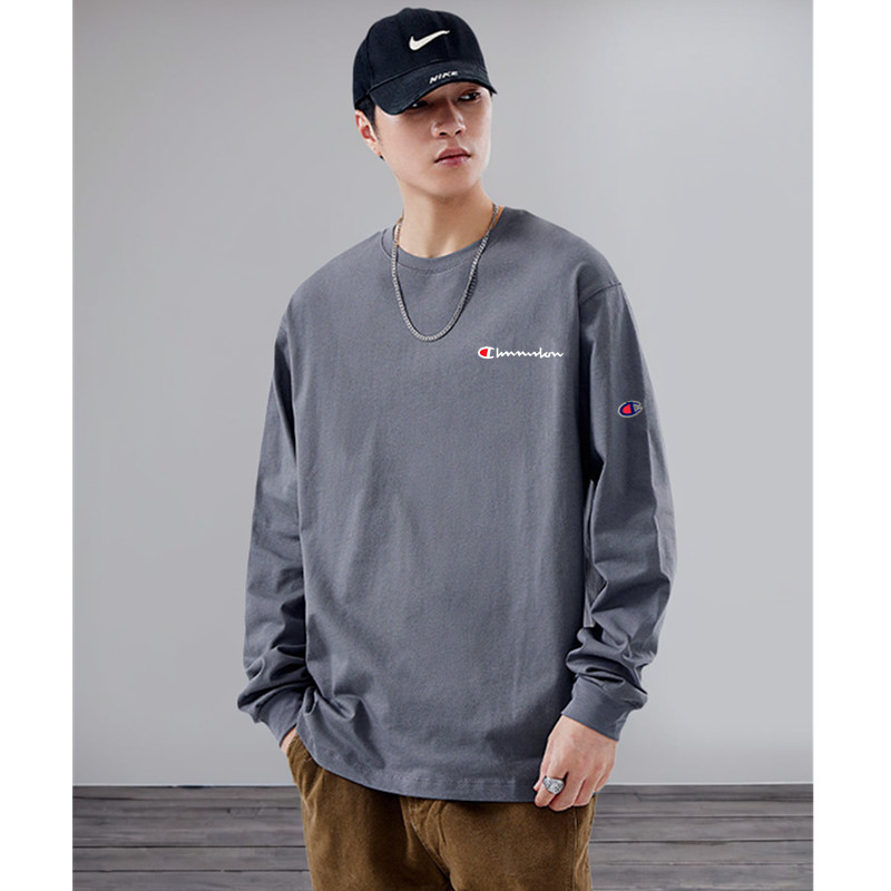 Autumn Fashion Champion Heavyweight Trendy Brand Pure Cotton Loose Round Neck Base Shirt Men's Long-Sleeve T-Shirt Inner Wear Couple's Top Autumn Fashion Champion Heavyweight Trendy Brand Pure Cotton Loose Round Neck Base Shirt Men's Long-Sleeve T-Shirt Inner Wear Couple's Top