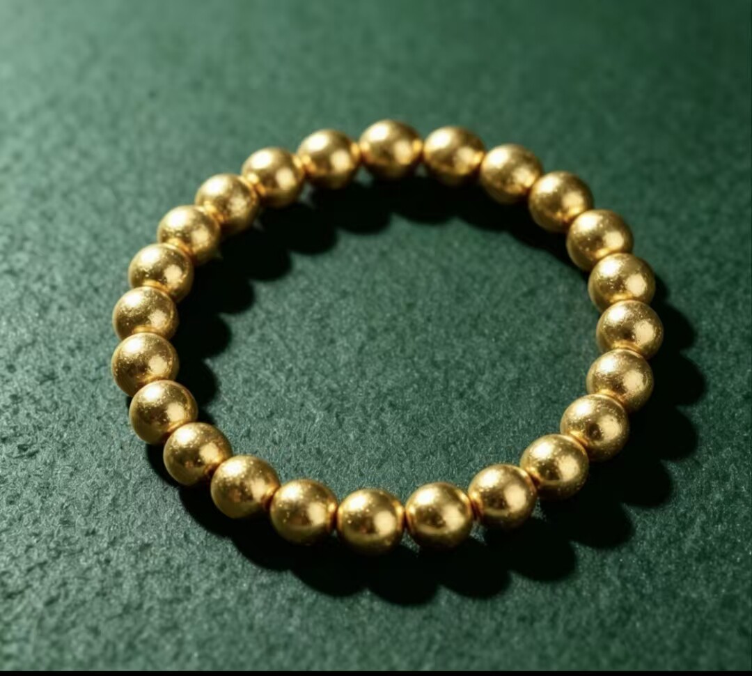 Yuhuang Gold Small Gold Bead Foot Gold 999 Smooth Pure Gold Bead Transport Bead Weaving Rope Hand String to Send to Wife