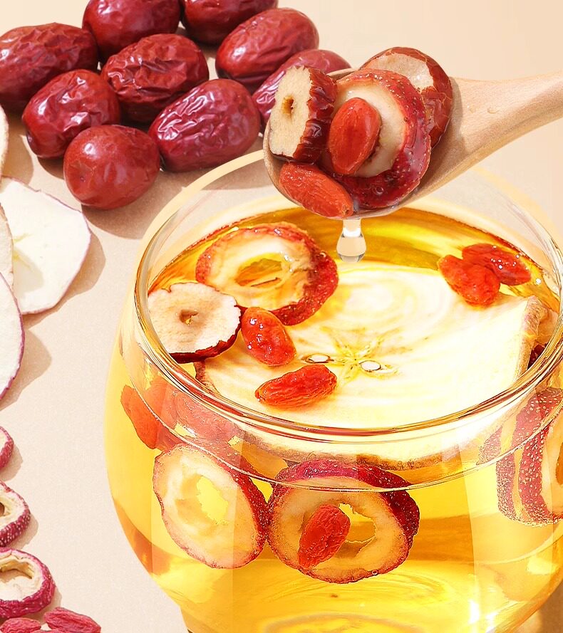 Apple Hawthorn Goji Red Date Tangerine Peel Tea 10 Bags 200g Hot Brew Sugar Free Daily Wellness Drink key features