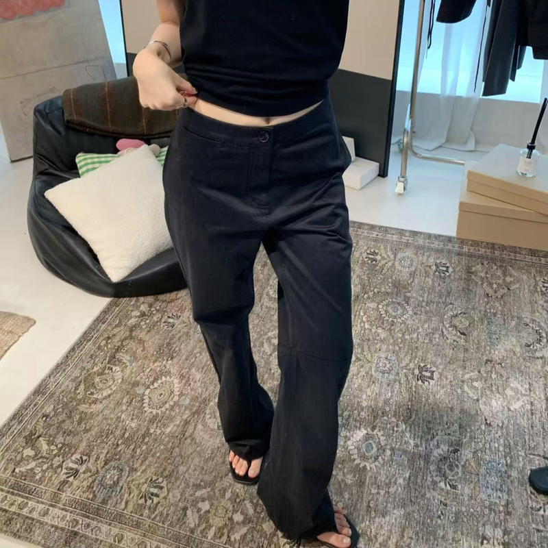 Highly Recommended! Korean-Style Instagram Commuter Fashion Black Wide-Leg Pants for Women, Autumn Season, Slim-Fit Straight Pants Highly Recommended! Korean-Style Instagram Commuter Fashion Black Wide-Leg Pants for Women, Autumn Season, Slim-Fit Straight Pants