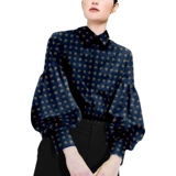 Шелковая весенняя осенняя рубашка, приятный телу осенний шифоновый лонгслив, коллекция 2022