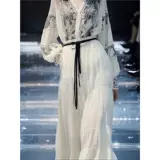 Белый осенний демисезонный лонгслив, пляжная длинная юбка