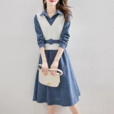 Брендовый осенний демисезонный модный комплект, платье