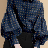 Шелковая весенняя осенняя рубашка, приятный телу осенний шифоновый лонгслив, коллекция 2022