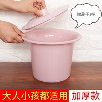 Camellia covered spittoon elderly urine bucket adult urinal chamber pot childrens spittoon thickened baby potty small toilet