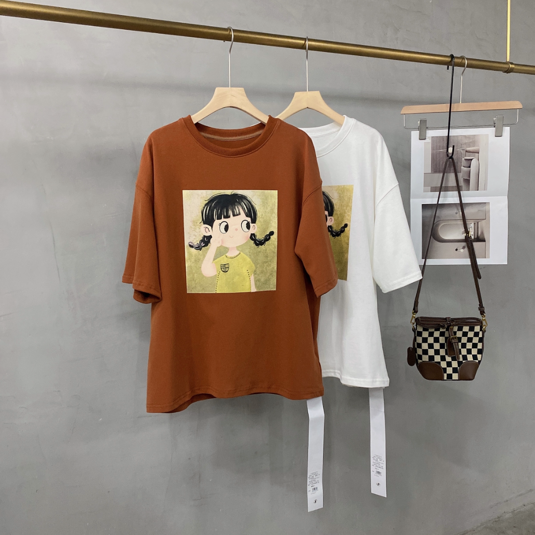 Boy's great uncle selected little girl printed T-shirt -ZC212306