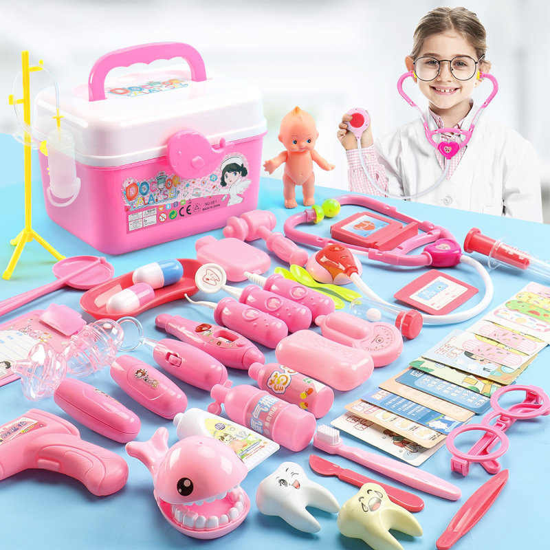 Small Doctor Toy Kit Girls Box Nurse Children Play Honey Drink as Student Baby Tool