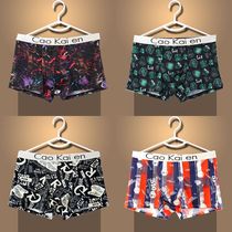 Mens underwear Ice Silk Xiaoping horn mid-waist summer ultra-thin Four-corner shorts Head Sexy No marks Big code Trend Sport