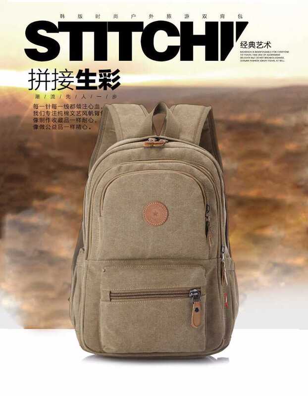Wear-Resistant and Durable New Thickened Pure Cotton Canvas Small Backpack Casual Retro Backpack Unisex